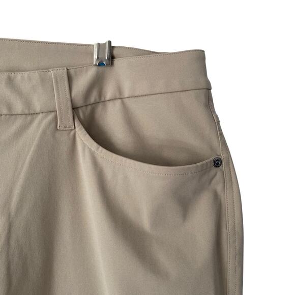 Lululemon Mens Tan Performance Golf Travel Casual Pants size 36x28 - Picture 2 of 7